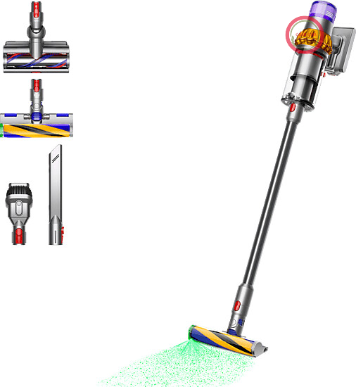 جارو شارژی دایسون انگلستان Dyson V15 Detect رنگ نقره